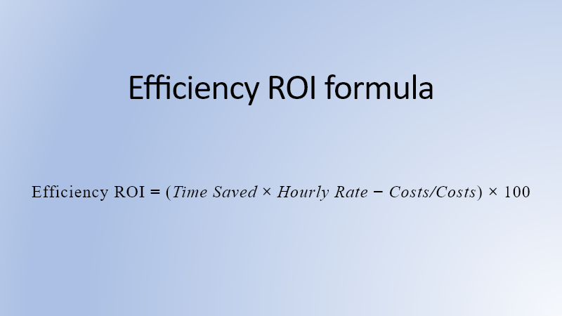 Efficiency ROI Formula